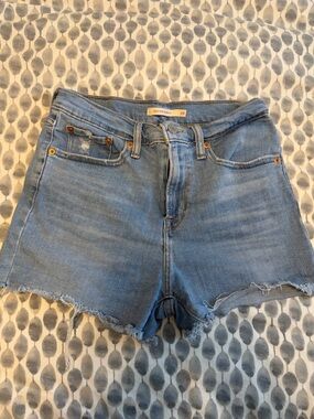 Levi High-Rise Light Blue Denim Shorts - 28